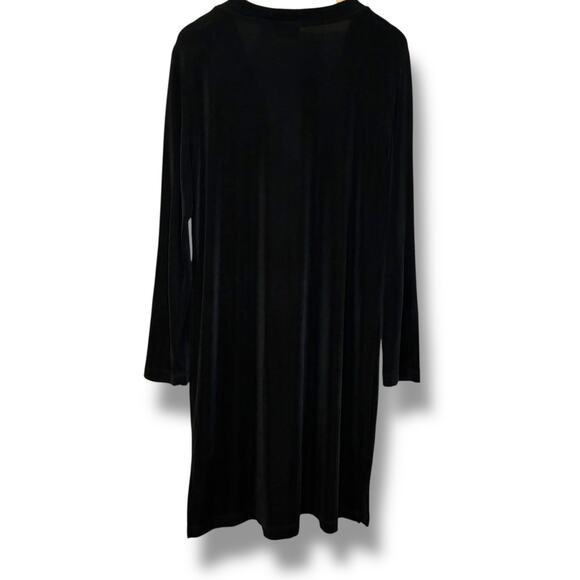 Chico's Travelers Dress Women's Size 2 (Large) Black Button Up Knee Length - Picture 2 of 5